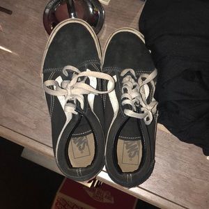 Black and white old school vans